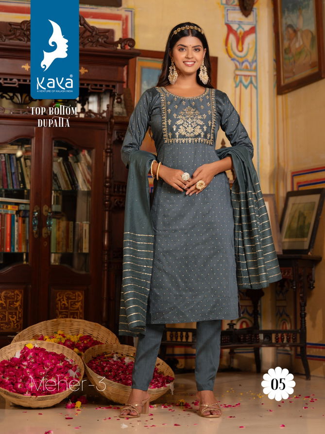 Kaya Meher Vol 3 Designer Readymade Suits Catalog
